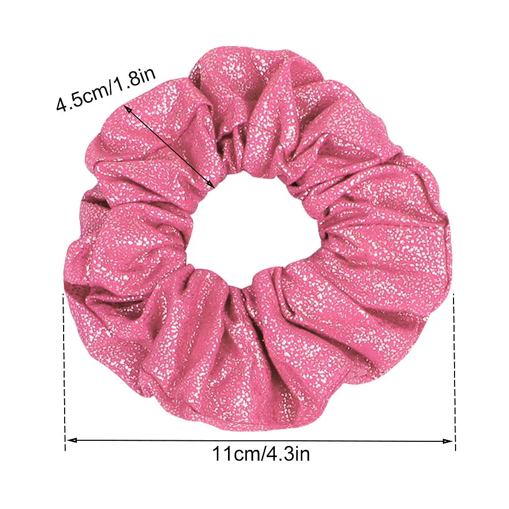Vintage Women Solid Color Hair Scrunchies Big Colorful Elastic Hair Bands Ponytail Holder Hair Accessories Headwear