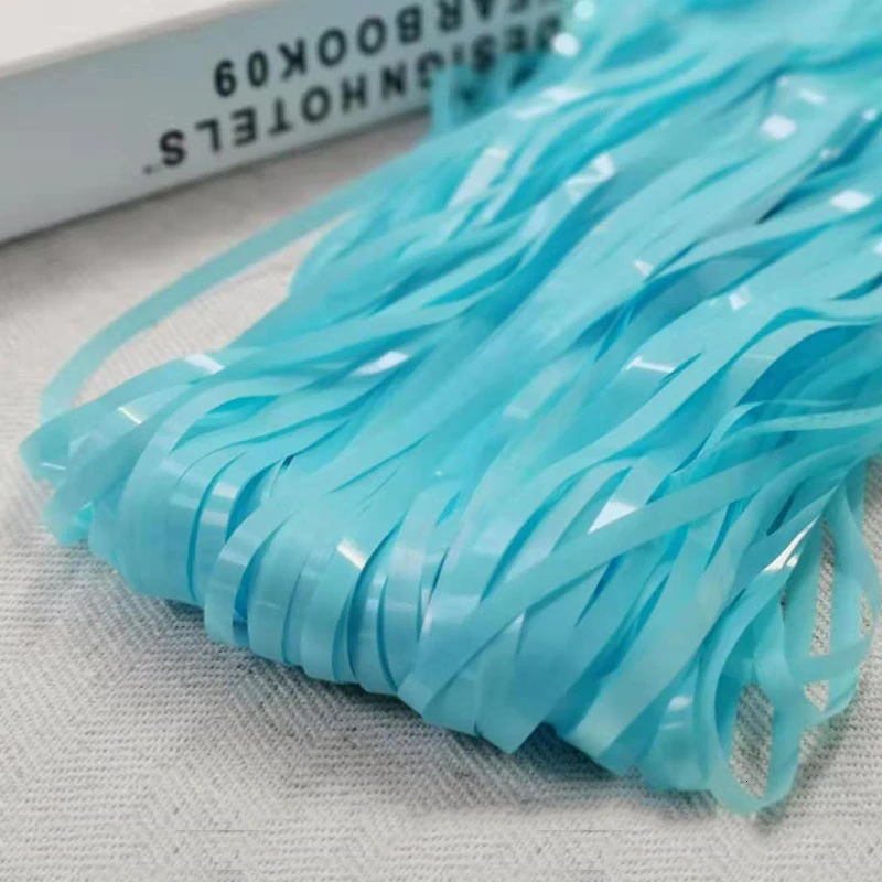 1pc Foil Fringe Curtain Birthday Party Decorations Adult Ribbon Background Wall Decoration Backdrop Wedding - Цвет: Macaron -blue