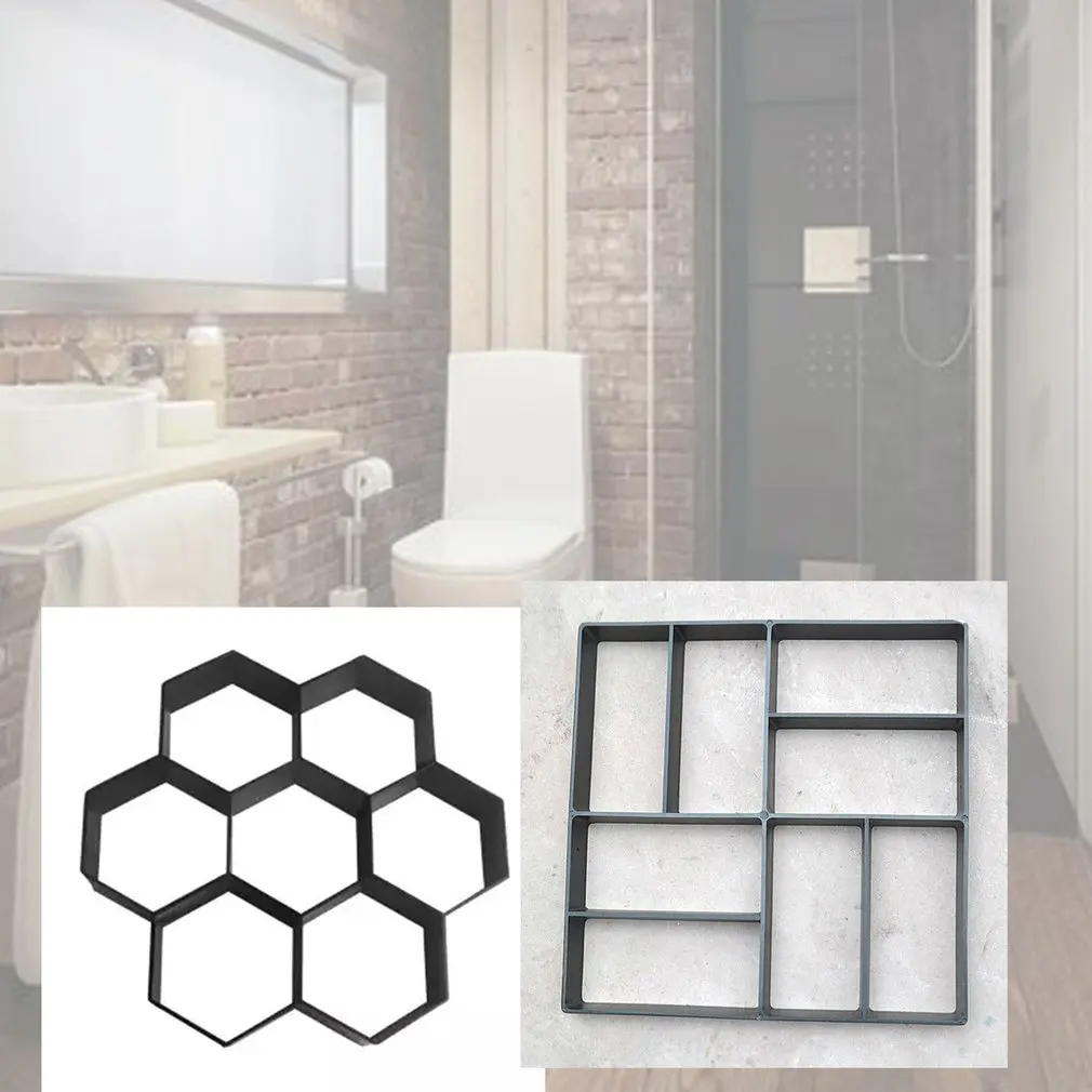Garden Paving Stone Molds Diy Patio Walk Maker Stepping Stone Concrete Paver Mold Reusable Path Maker Mold