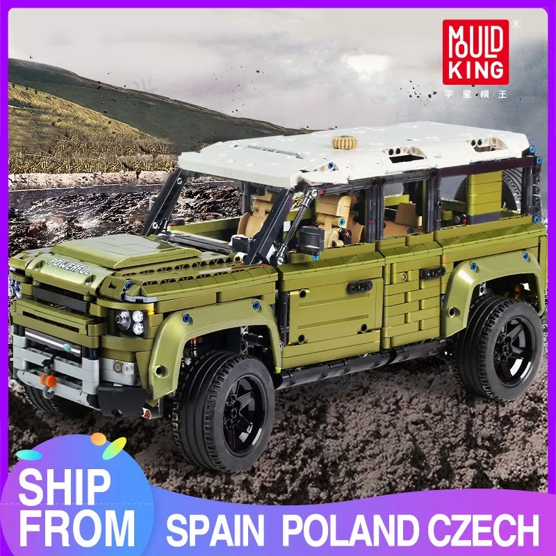 Молд King MOC высокотехнологичная модель внедорожника автомобиля строительные