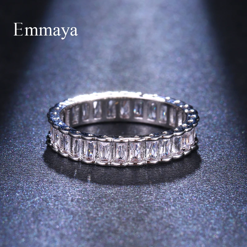 Emmaya круговой круглой формы с AAA кубическим цирконием Подарок на годовщину для влюбленных классическое модное массивное кольцо подходит для женщин