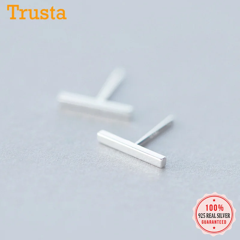 Серьги гвоздики Trusta из серебра 2018 пробы 100% 925x10 мм|earrings gift|stick studs earringsfashion stud earrings |