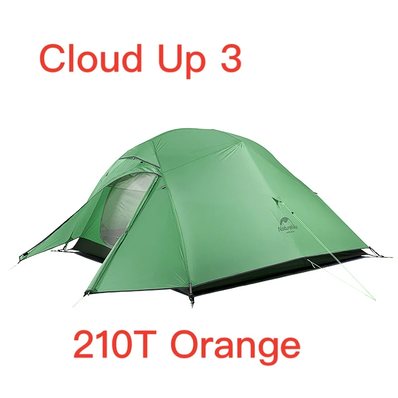Naturehike Cloud Up Series 20D нейлоновая Сверхлегкая походная палатка водонепроницаемая ветрозащитная HikingTent для 3 человек NH18T030-T - Цвет: 210T Green
