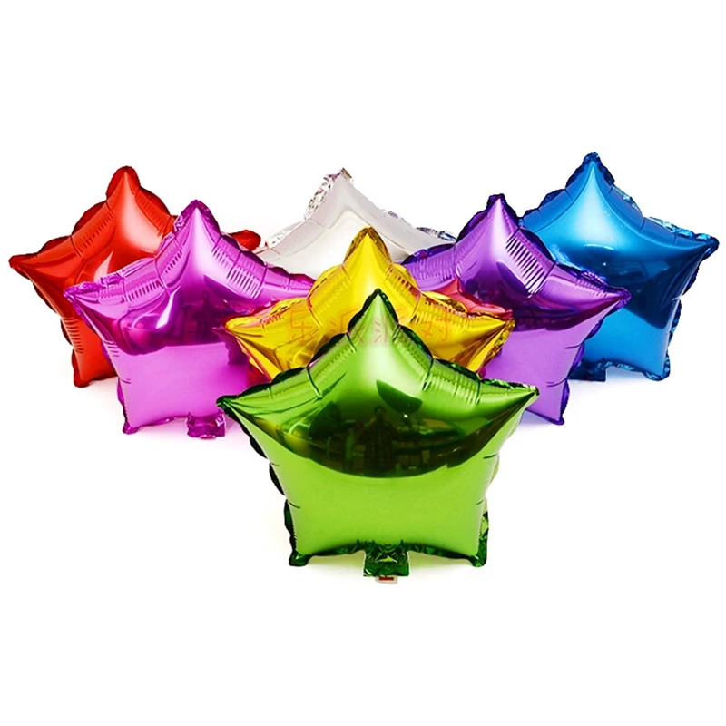 18/10 인치 호일 풍선 5Pcs 스타 풍선 생일 축하 파티 장식 웨딩 파티 장식 공기 헬륨 Ballon 어린이 선물