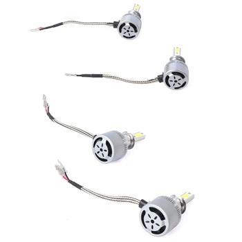 

4pcs New C6 LED Car Headlight Kit COB 36W 7600LM White Light Bulbs H1 & H3