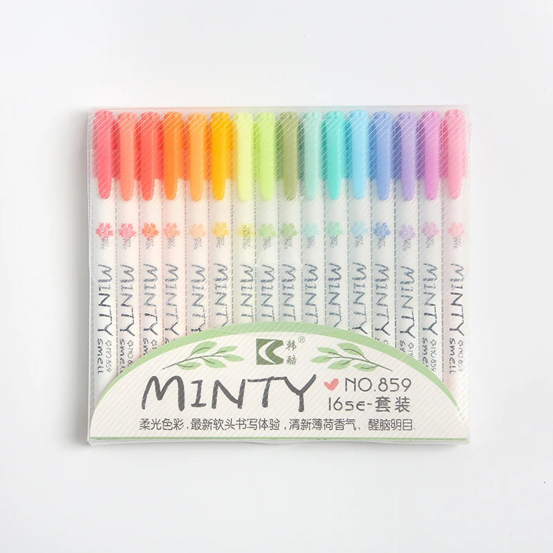 Набор ручек с мягким наконечником Minty флуоресцентный лайнер для рисования ручки