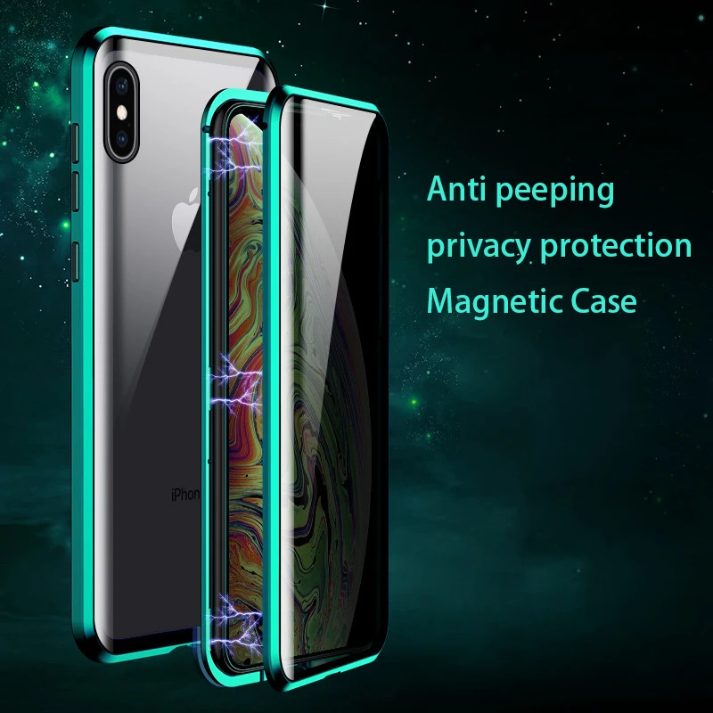 360 магнитный чехол из закаленного стекла для iphone 11 Pro MAX X XR XS 8 7 6 6s plus Защитный