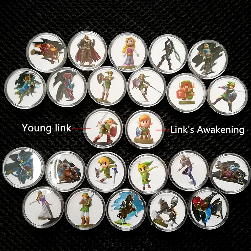 

24Pcs/Set Zelda Breath Of the Wild Game Collection Coin Amiibo NFC Card Link's Awakening Mario NS Switch Wii U Fast Shipping