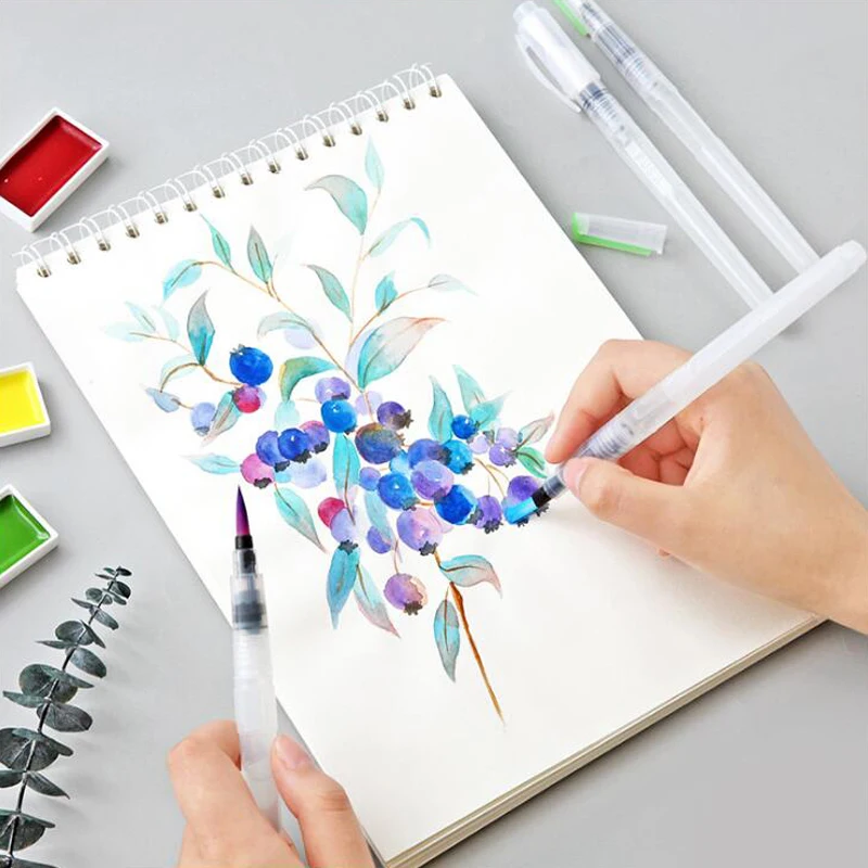 Paint Brush Water Color Brush Pencil Soft Watercolor dip Pen painting brushes For Beginner Painting Drawing Art Supplies 1set