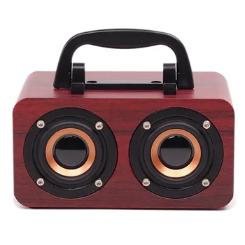 

Retro Wooden Bluetooth Speaker Bass Mini Subwoofer Wireless Column Soundbar Portable Boombox Mp3 Music Player Woofer Raido