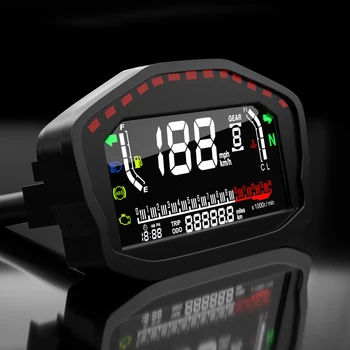 

Universal Motorcycle Dashboard Modified Color Digital Speedometer Oil Gauge 2,4 Cylinder Speed Water Temperature LCD