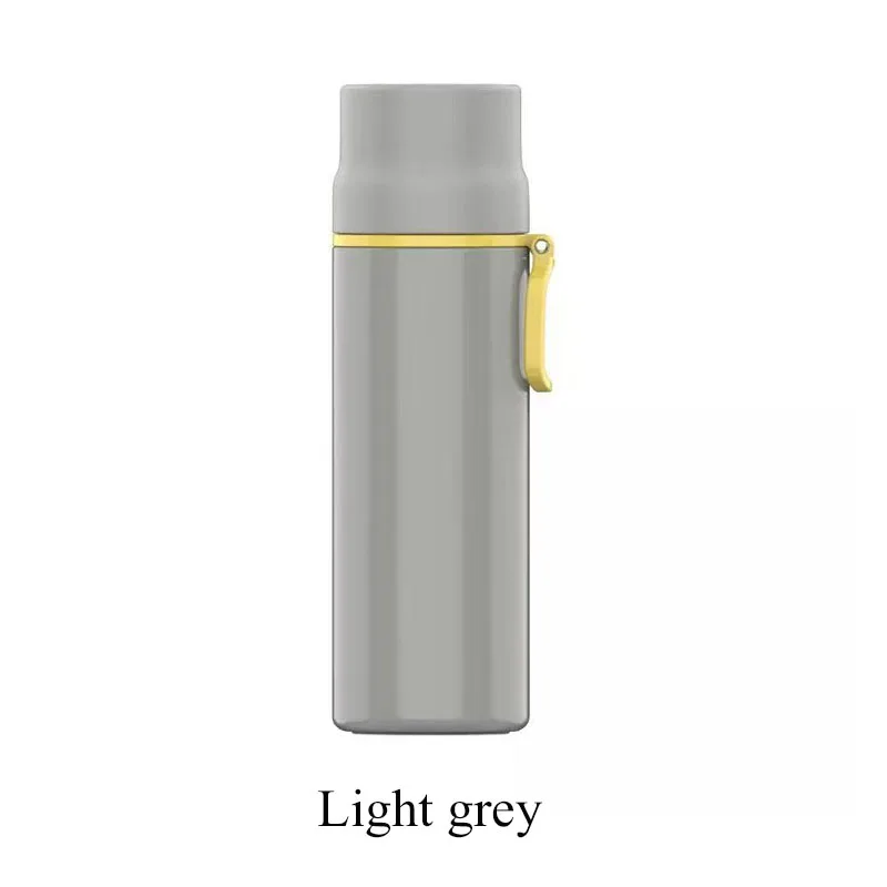Light Gray Термос-чашка Xiaomi Mijia, 450 мл, вакуумные чашки из нержавеющей стали, бутылка-термо, кружка, 24 часа, колба, термос для воды, для улицы, дома - Цвет: Light Gray