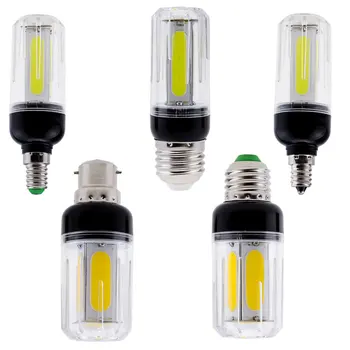 

2020 New 12W 16W E27 E12 E26 E14 B22 COB Corn Bulb LED Lamps 110V 220V High Power Lights Lampada Led 220V No Flicker 85-265V