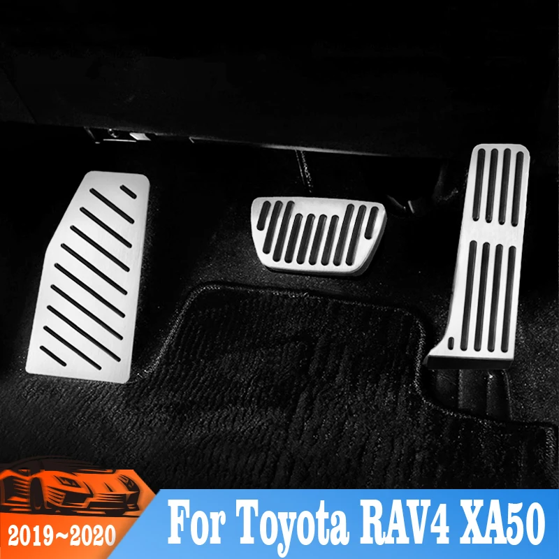 

Car Accelerator Fuel Brake Pedal Foot Rest Pedals Cover Pad For Toyota RAV4 2019 2020 Car Accessories