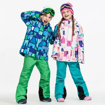 

New Children's Ski Jackets Winter Children Waterproof Jackets Windproof Clothing Boys Girls Skiing&Snowboarding Outdoor Jackets