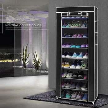 

Room-saving 9 Lattices Non-woven Fabric Shoe Rack Combination Style Shoe organizer Cabinet Shoe storage