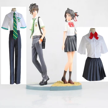 

anime your name costume Tachibana Taki miyamizu mitsuha Cosplay costume Halloween Men and women suits Uniforms for school