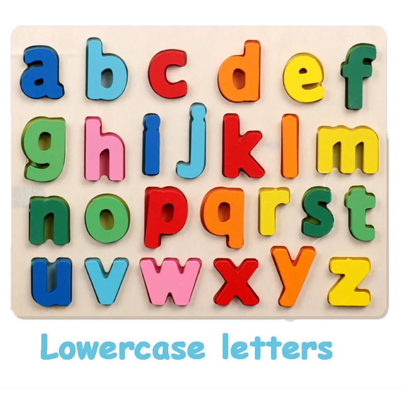 Digital Letters Pairing Board Toys For Children Baby Early Educational Puzzle Toys Wood Digital Color Matching Shape Sorter