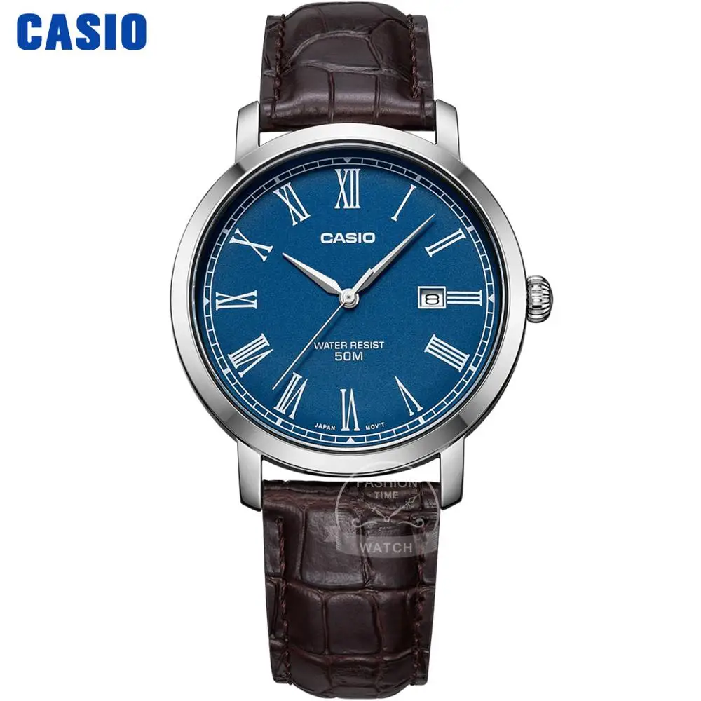 MTPE149L2B Часы Casio Простые часы мужские лучшие марки роскошные кварцевые часы Водонепроницаемые Ретро мужские часы Спортивные военные часы relogio masculino reloj hombre erkek kol saati montre homme zegarek meski MTP-E149 - Color: MTPE149L2B