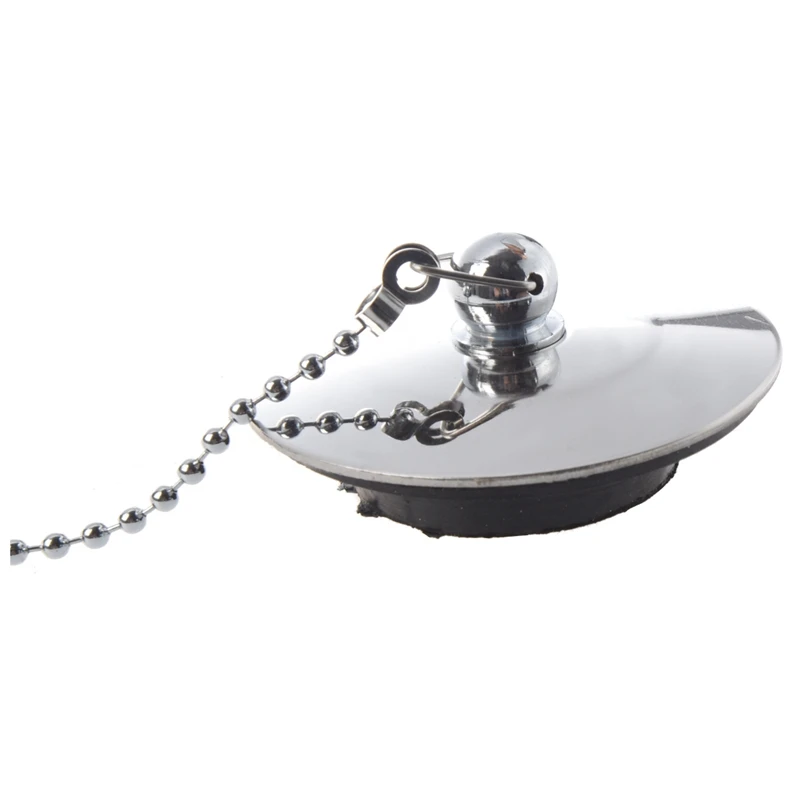 1.75 Inch Chrome Bathroom Bath Plug and 420mm Ball Chain
