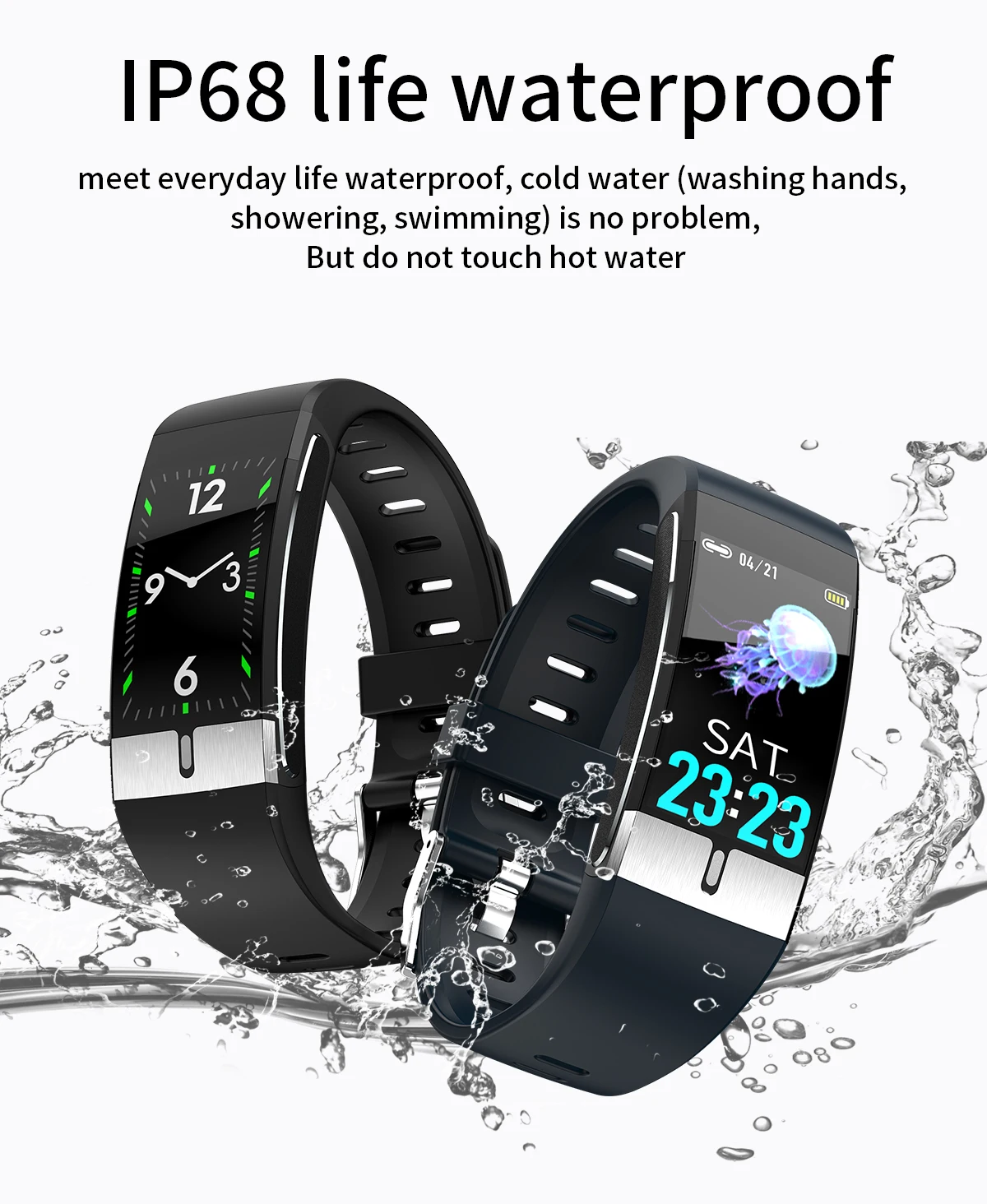 2021 Smart Watch Men E66 Body Temperature ECG PPG Waterproof Sport Bracelet Blood Oxygen Heart Rate Smartwatch For iOS Android