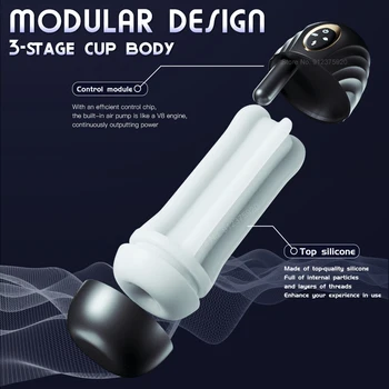 Male Masturbator Toys Automatic Sucking Masturbation Cup For Men Deep Throat Oral Vagina Suction Blowjob Vibrating Sex Machine 6