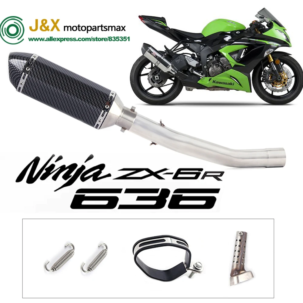 SLIP ON FOR KAWASAKI NINJA ZX 6R ZX6R ZX636 Exhaust MOTORCYCLE EXHAUST