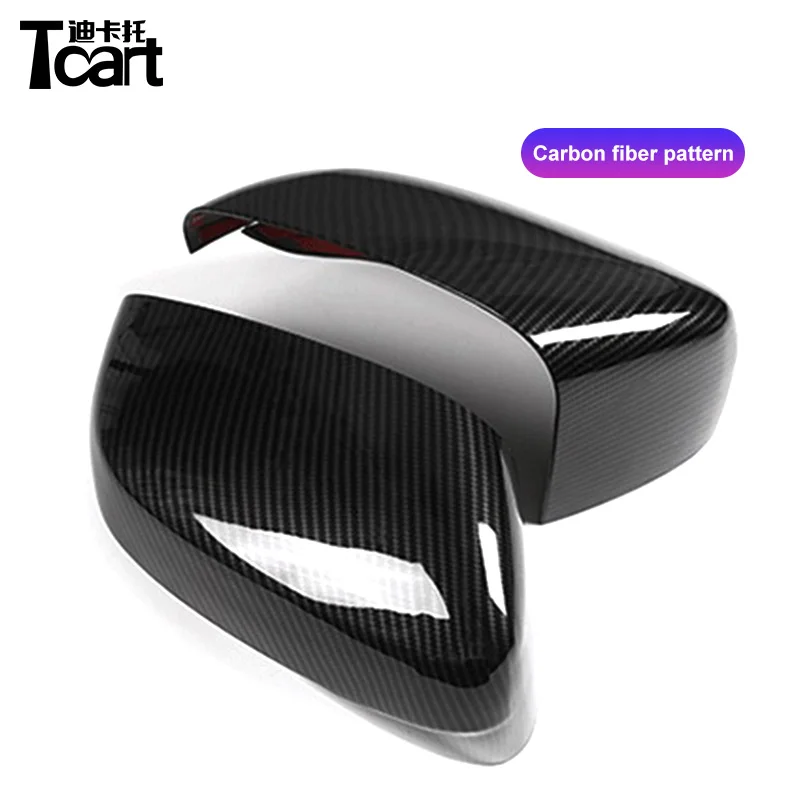 Tcart 2Pcs Carbon Fiber Car Styling Rear View Mirror Cover Accessories For BMW 3 Series G20 Replacement Rearview Mirror Cap