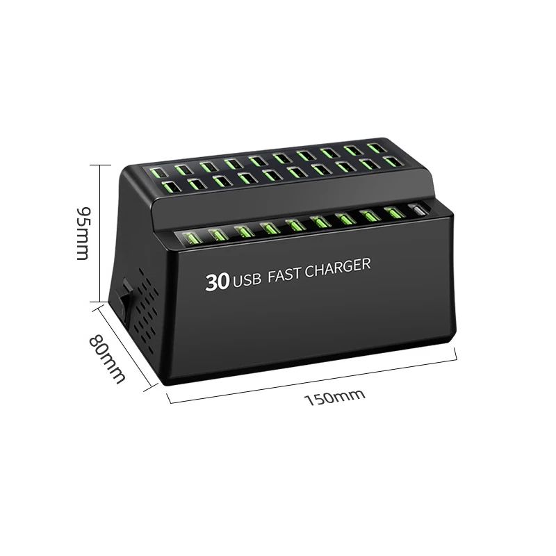 30 портов Usb быстрое зарядное устройство 180 Вт Мульти USB зарядное устройство для samsung S10 huawei mate 30 Pro быстрая зарядная станция для Iphone X 8 11