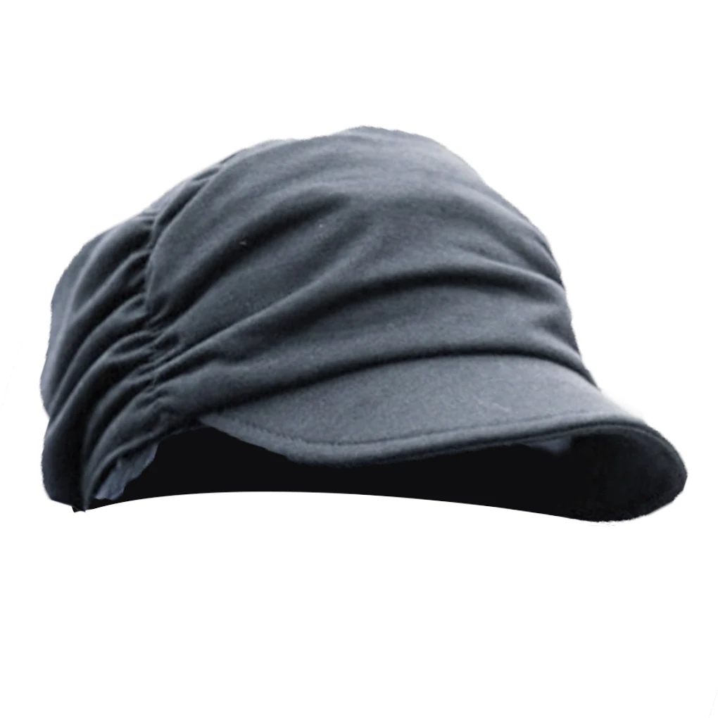 Женские остроконечные кепки с морщин стиль черные маленькие Железные украшения шляпы