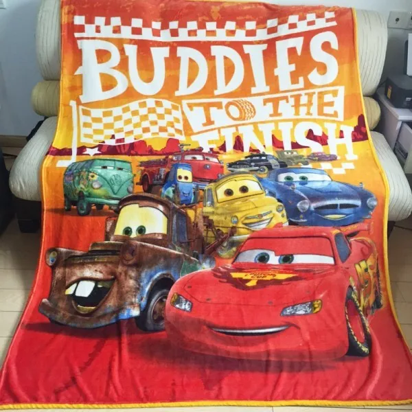 Disney Lightning Mc Queen Cars Blanket Throw 150*200CM Children's Kids Boys Cartoon Bedroom Decor Flannel Lightweight Bed Throws