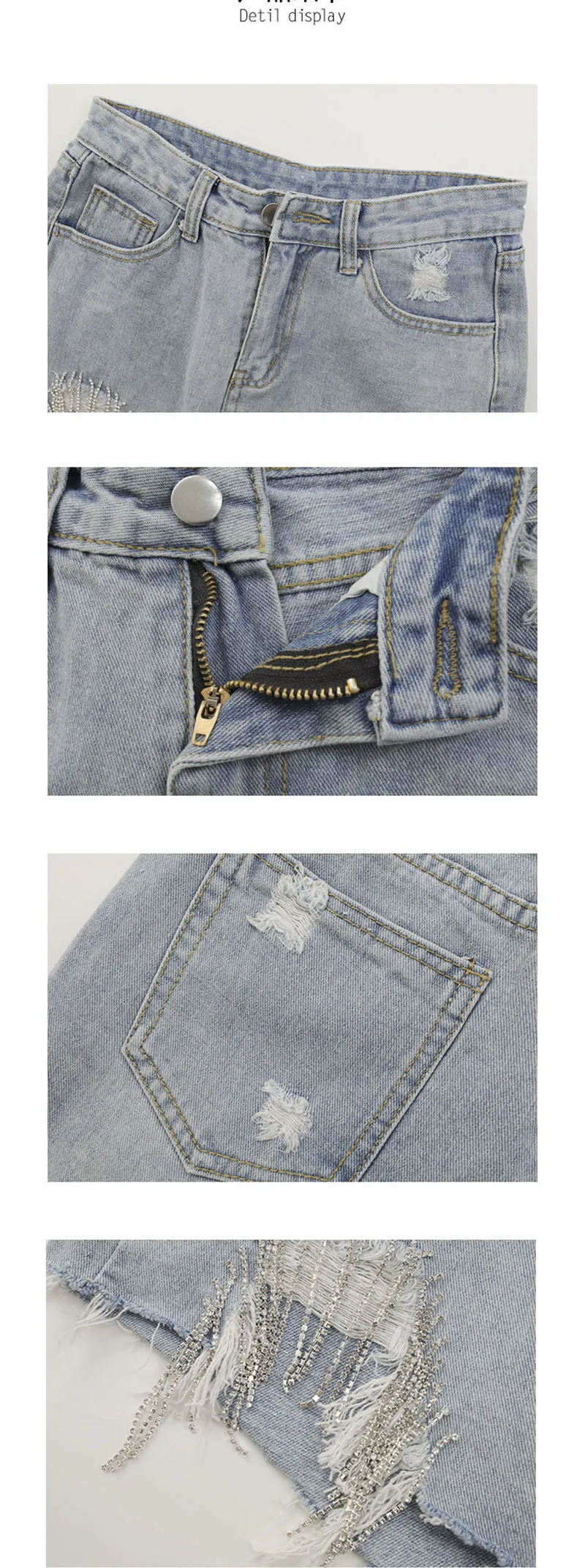 Может листья любовная тренировка из бисера цепи бахромой Высокая талия женские джинсовые шорты модные сексуальные рваные джинсовые шорты женские