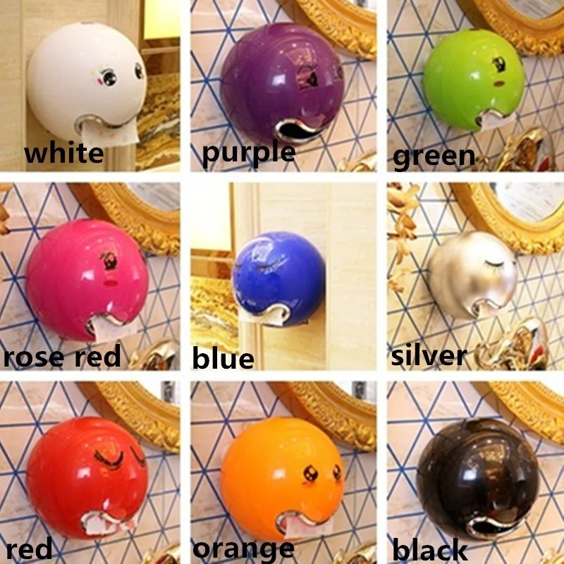 9 Styles Cute Toilet Tissue Holder Roll Paper Box Rollpaper Rack Lovely Bathroom Roll Paper Hoder Toilet Tissue Holder Wall Moun