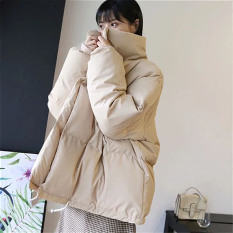 nueva moda tendencia Повседневная Chaqueta de algodón ropa de invierno suelta pan ropa mujer grueso abajo abrigo mujer corto