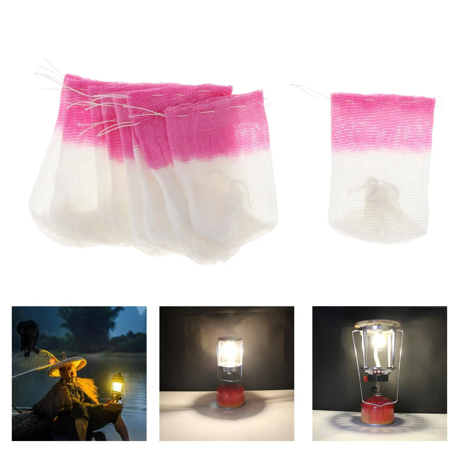 10pcs Universal Outdoor Camping Gas Lamp Mantle Lantern Replacement Mantles, Such as BL300-F1 Gas Lamp 3