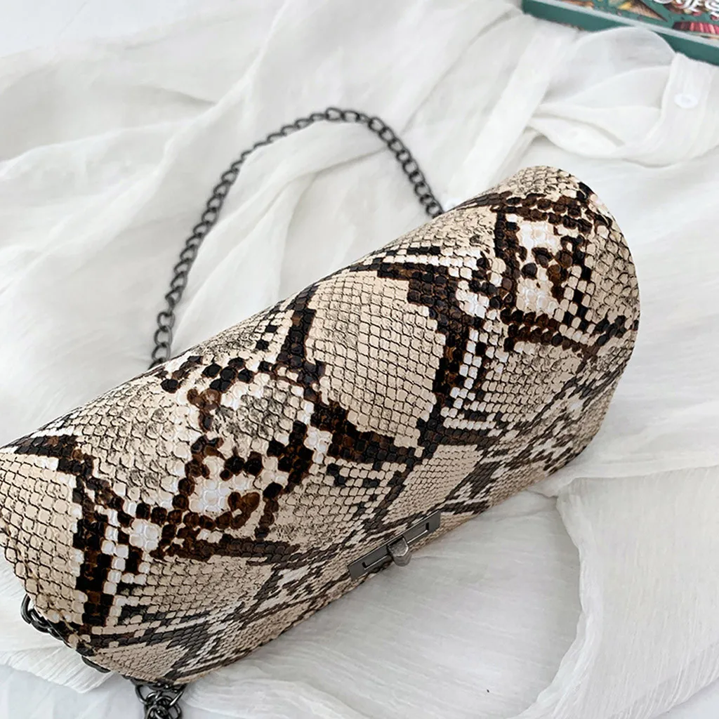 Женская сумка-мессенджер со змеиным узором, модная маленькая сумка в Корейском стиле, сумки через плечо для женщин#5