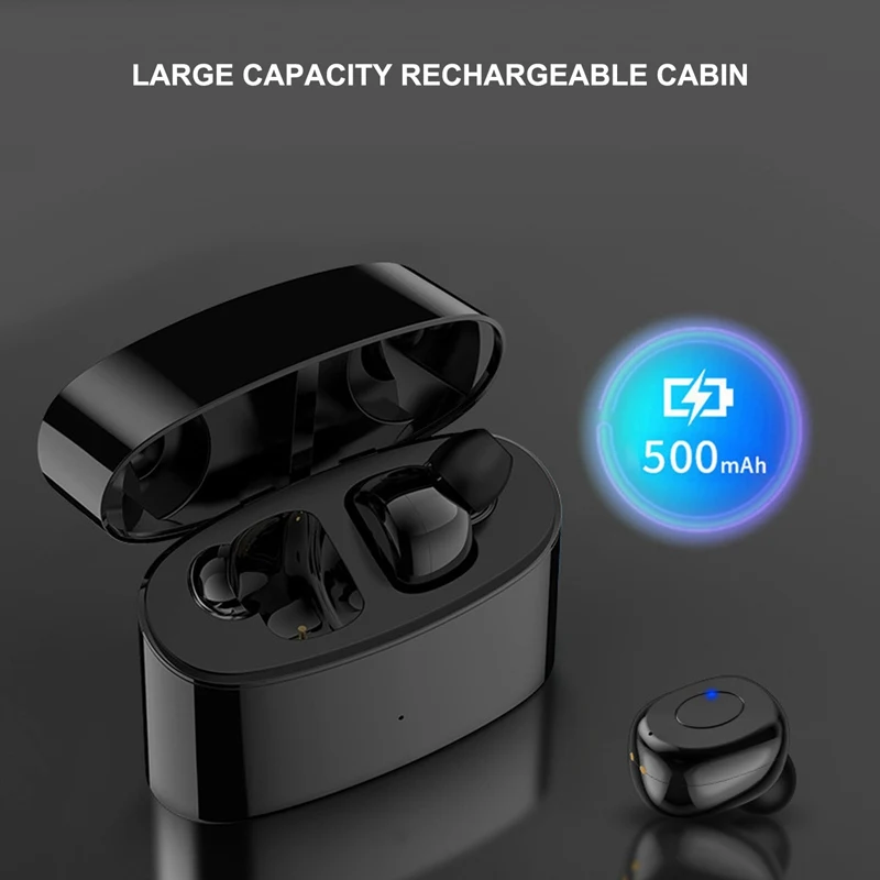 ABHU-Upgrade 5,0 Bluetooth Спортивная гарнитура беспроводная TWS T6 наушники спортивные HIFI мини наушники с микрофоном