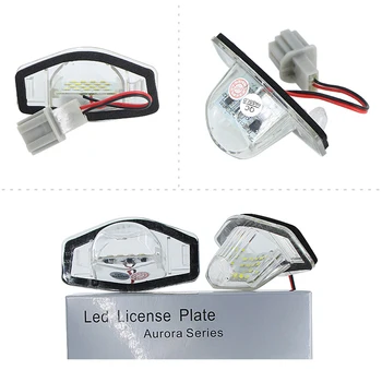 

2Pcs For Honda Crosstour CR-V FR-V Edix HR-V Insight Fit Jazz Odyssey Stream LED Car License Plate light Auto Tail Number Lamps