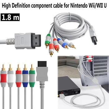 

1.8m HD color difference component cable brand new practical 480p resolution to HDTV/EDTV For Nintendo Wii /Wii U High quality