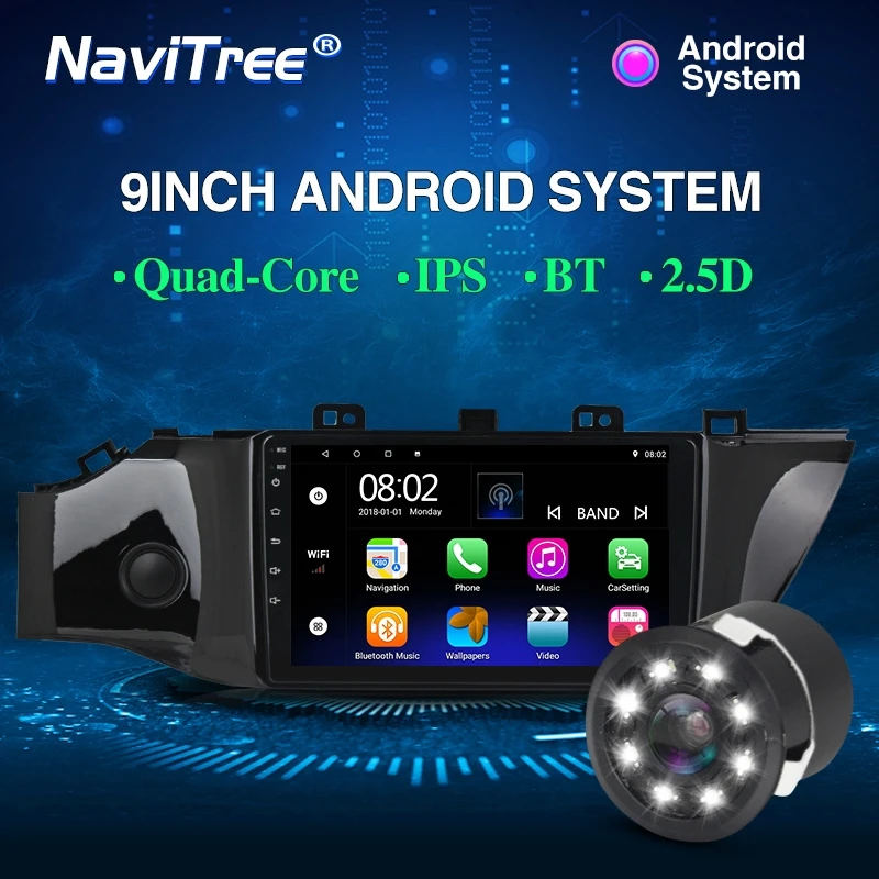 camera 2017-2018 " Android 9,0 1+ 16G Автомагнитола для KIA RIO K2 2010- и- Мультимедиа gps навигация wifi bluetooth FM - Цвет: camera 2017-2018
