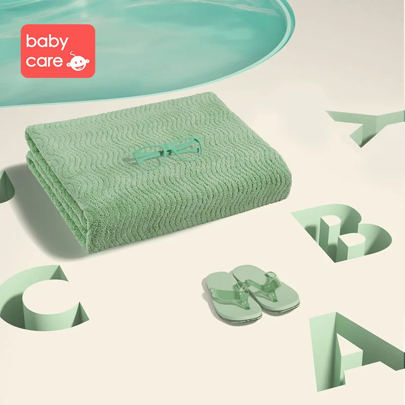 Green Babycare/ Хлопковое полотенце для душа для новорожденных, хлопковое газовое детское супермягкий впитыватель, одеяло - Color: Green