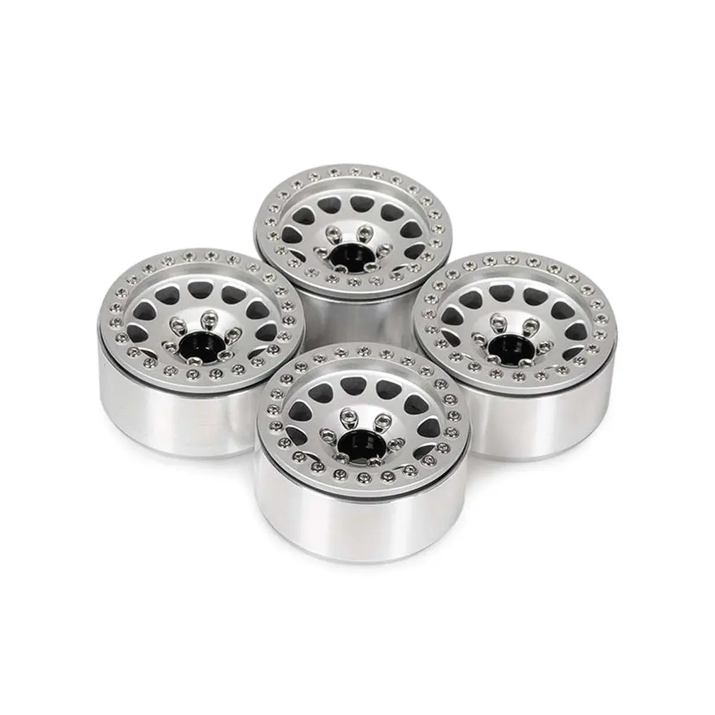 

4pcs Aluminum Alloy 1.9 Inch Beadlock Wheel Rims Hub 12mm Hex Heavy Duty for 1/10 RC Traxxas TRX-4 TRX4 Trail Crawler Truck