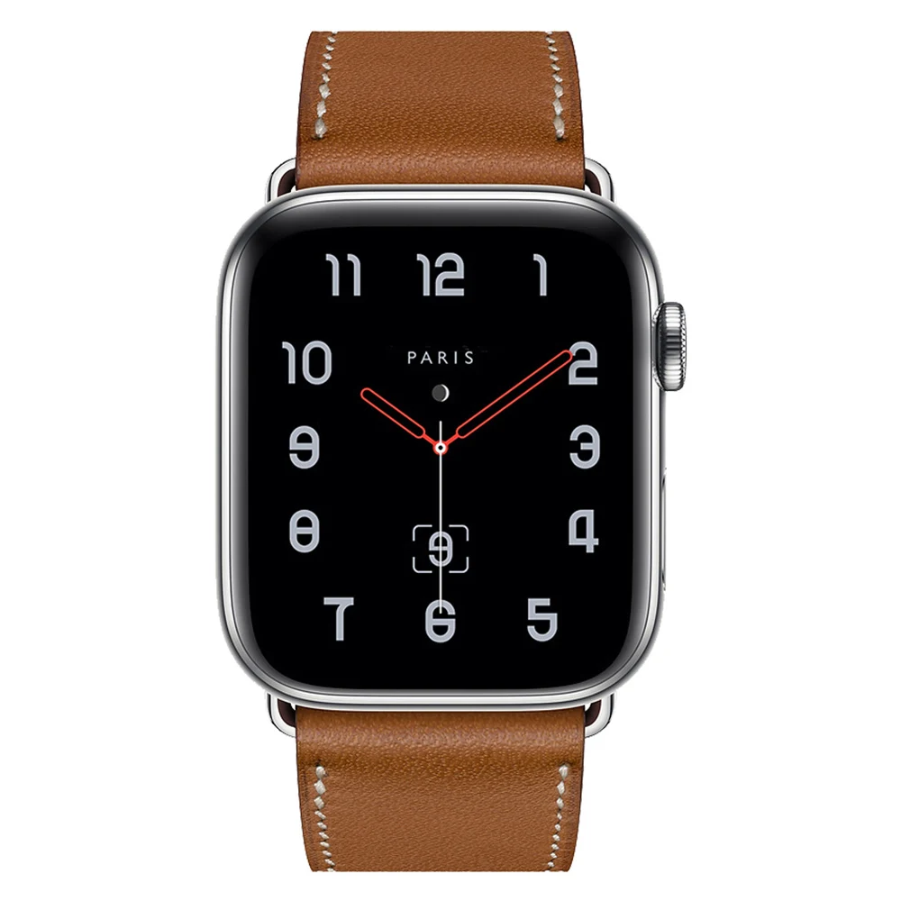 Натуральная телячья кожа один тур ремешок-браслет для Apple Watch Series 5 4 3 2 1