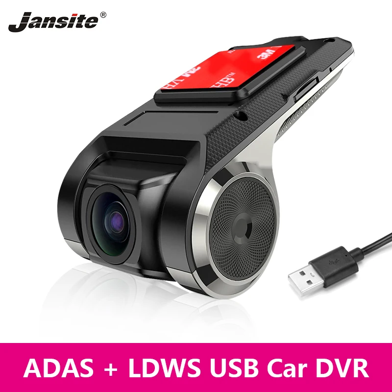 Jansite ADAS Автомобильный авто DVR рекордер для андроид мультимедийный проигрыватель FCWS LDWS скрытый тип петля запись usb Dash Cam g-сенсор