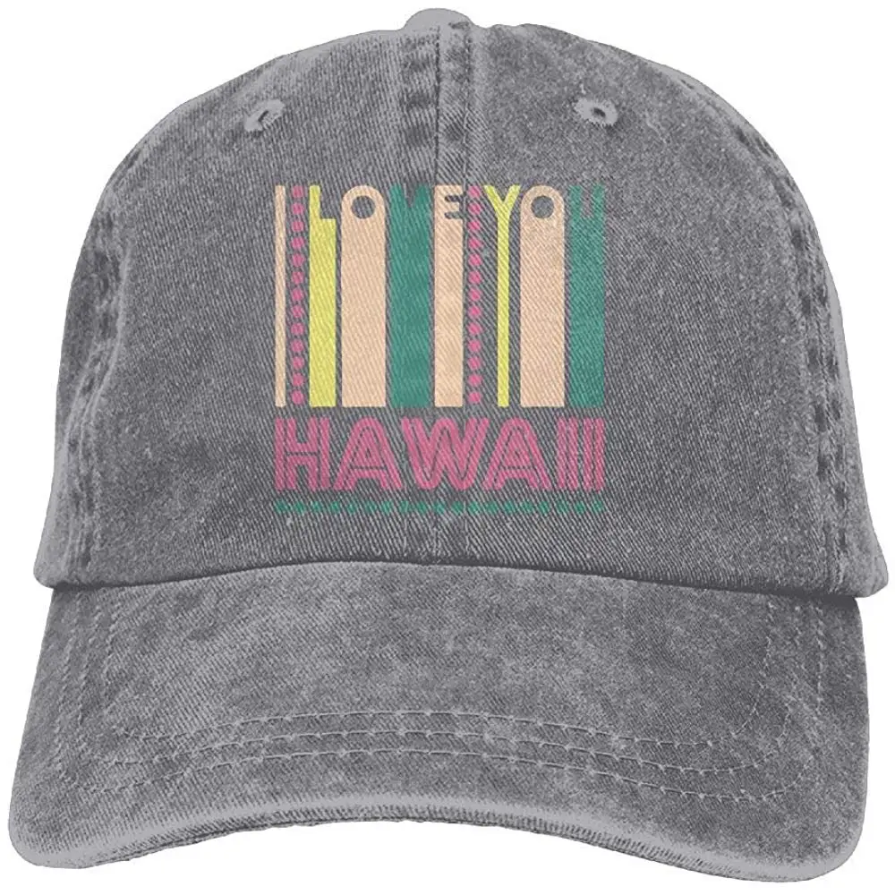 Hawaii-I Love My State Бейсболка унисекс из окрашенной джинсовой ткани