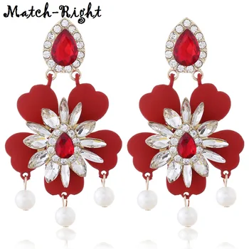 

Match-Right Trendy Earrings for Women/Geometric/Long/Big/Large/Resin/Statement/Bride/Drop Earrings Pendant Jewelry female SP452