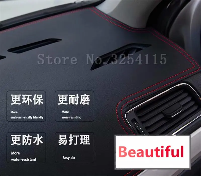 for toyota corolla axio altis g10 2006- 2012 Leather Dashmat Dashboard Cover Pad Dash Mat Carpet Car Styling Accessories custom