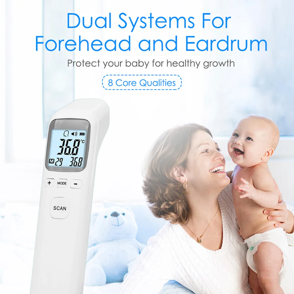 

Non-contact infrared thermometer Forehead&infrared thermometer baby Infrared Digital Measurement Forehead Ear Adult Body Fever