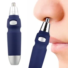 Триммер для носа для мужчин, носовая шерсть, подарок, моющаяся клипер для чистки, портативная безопасная машинка для стрижки волос на батарейках