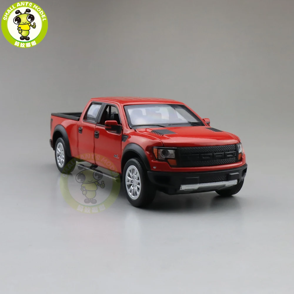 1/34 Ford F150 F-150 Raptor пикап литая модель автомобиля игрушки для детей Детское звуковое освещение Вытяните назад Подарки для мальчиков девочек